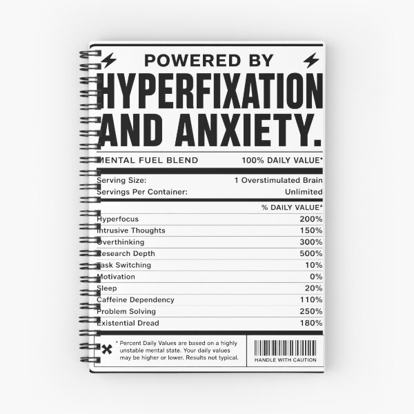 Item preview, Powered by Hyperfixation and Anxiety designed and sold by Noventra112.