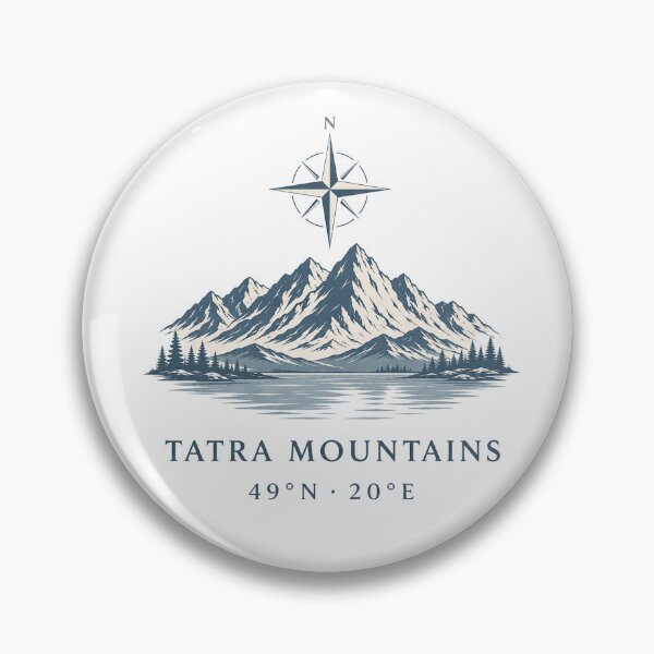 Item preview, Tatra Mountains – Alpine Peaks, Compass & Coordinates Travel Art designed and sold by ChicClicker.