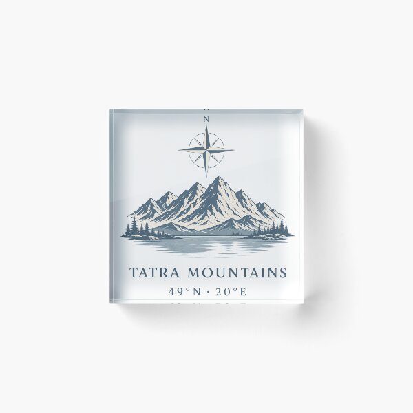 Item preview, Tatra Mountains – Alpine Peaks, Compass & Coordinates Travel Art designed and sold by ChicClicker.