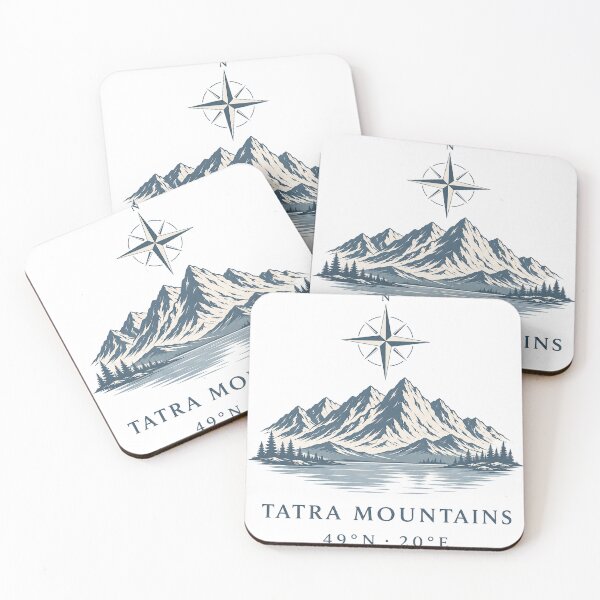 Item preview, Tatra Mountains – Alpine Peaks, Compass & Coordinates Travel Art designed and sold by ChicClicker.