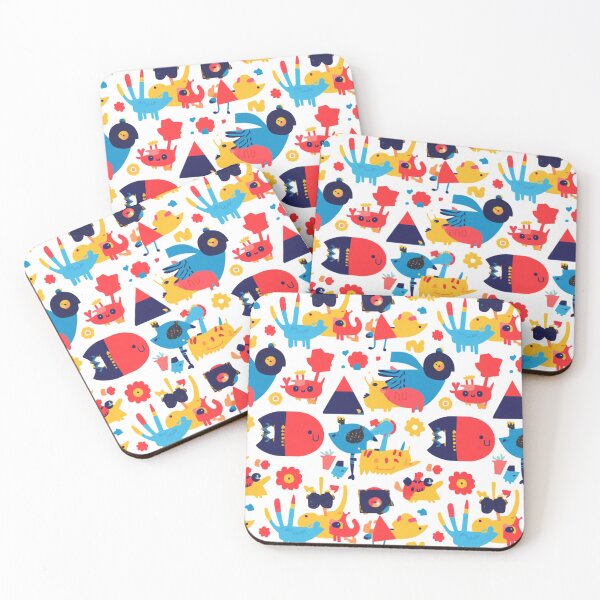 Item preview, Cute Colourful Cartoon Animals Playful Kids Pattern designed and sold by My Gluten Free Life UK.