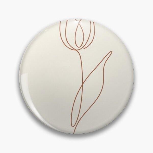 Item preview, Single Tulip Stem | Minimalist Terracotta Line Drawing designed and sold by Zaramodo.