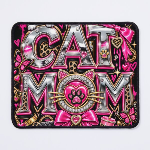 Item preview, Cat Mom Pink Leopard Luxury Baddie Y2K Typography designed and sold by CurrentPhase.