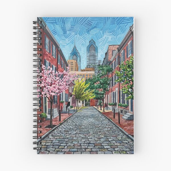 Item preview, Philly Row Houses Acrylic Print | Pennsylvania Travel Poster |  American designed and sold by POSTERIOCREW.