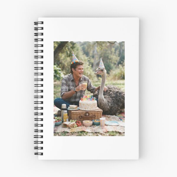 Item preview, David hasselhoff ostrich picnic ostrichs animal pet nature meme memes funny parody christmas birthday  designed and sold by CheeseBlueprint.