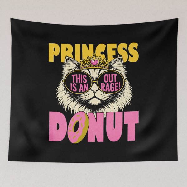 Item preview, Princess Cat Donut Rage Graphic designed and sold by ScottClar95063.