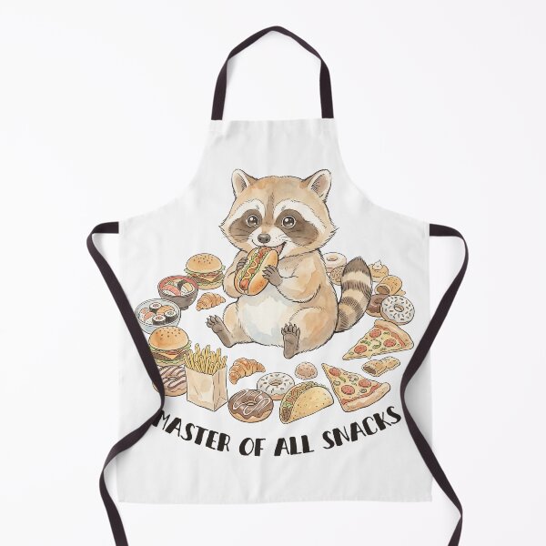 Item preview, Master of All Snacks - Funny Watercolor Raccoon Foodie Graphic Art designed and sold by FreiherrPK.