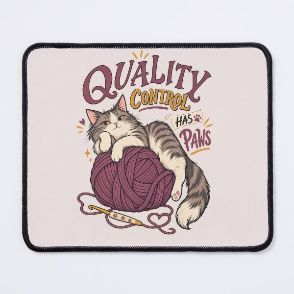 Item preview, Quality Control Has Paws – Crochet Cat designed and sold by Doodle Souq.