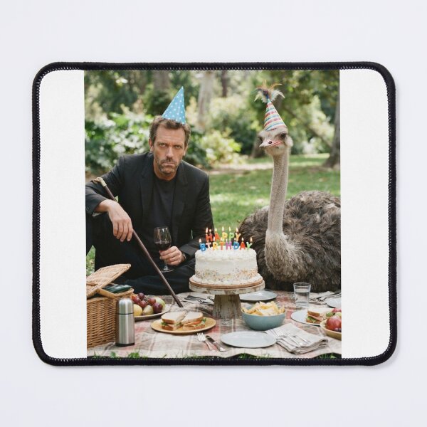 Item preview, Doctor house ostrich picnic ostrichs animal pet nature meme memes funny parody christmas birthday designed and sold by CheeseBlueprint.