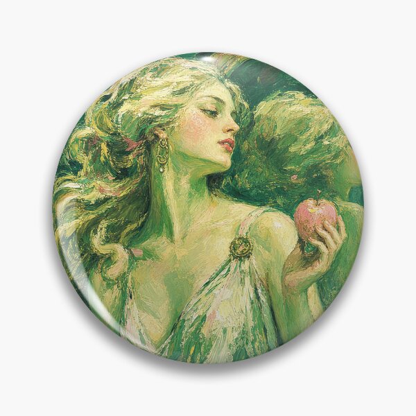 Item preview, Aphrodite at the Mirror: Goddess of Beauty, Golden Apples & Emerald Fine Art designed and sold by chihuahuashower.