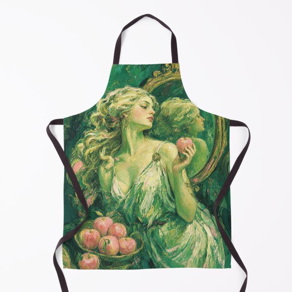 Item preview, Aphrodite at the Mirror: Goddess of Beauty, Golden Apples & Emerald Fine Art designed and sold by chihuahuashower.