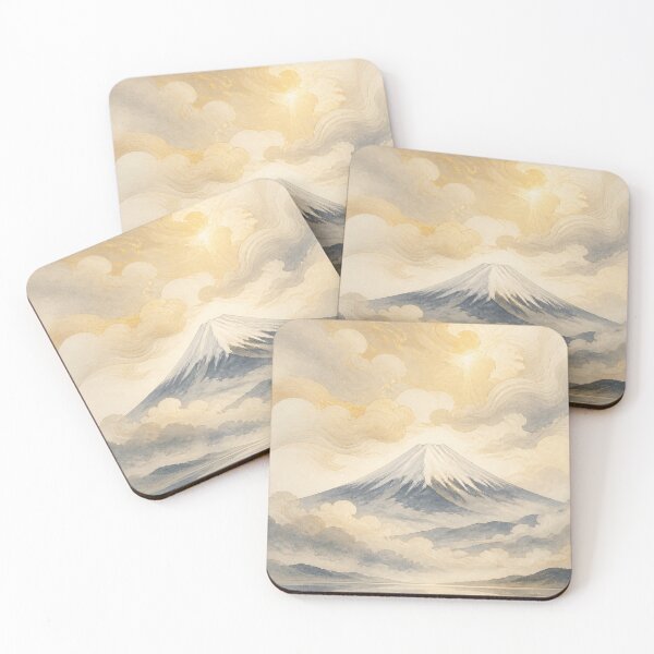 Item preview, Mount Fuji Wall Art Poster | Fuji and Flowing Clouds, Japandi Japanese Landscape Decor designed and sold by LuminaKage.