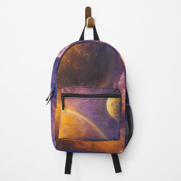 Item preview, Glowing Planets Dreamy Cosmic Oil Painting designed and sold by ArtAmbience.