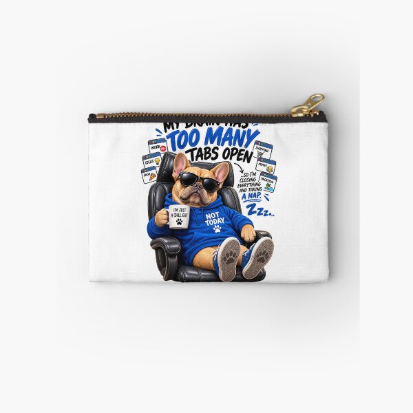 Item preview, Funny French Bulldog Too Many Tabs Open Meme T Shirt  designed and sold by amol9999.