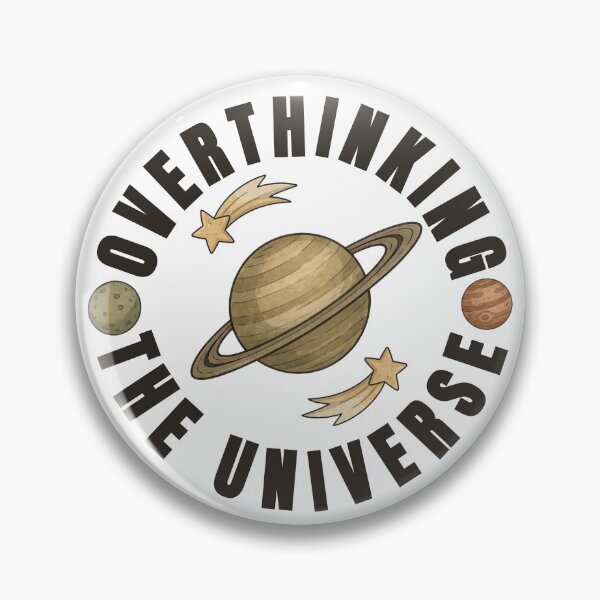 Item preview, Overthinking the Universe – Cosmic Existential Humor designed and sold by ChernotytskaArt.