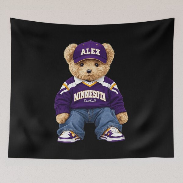 Item preview, Cute Teddy Bear Football Fan designed and sold by JimmyMald57041.
