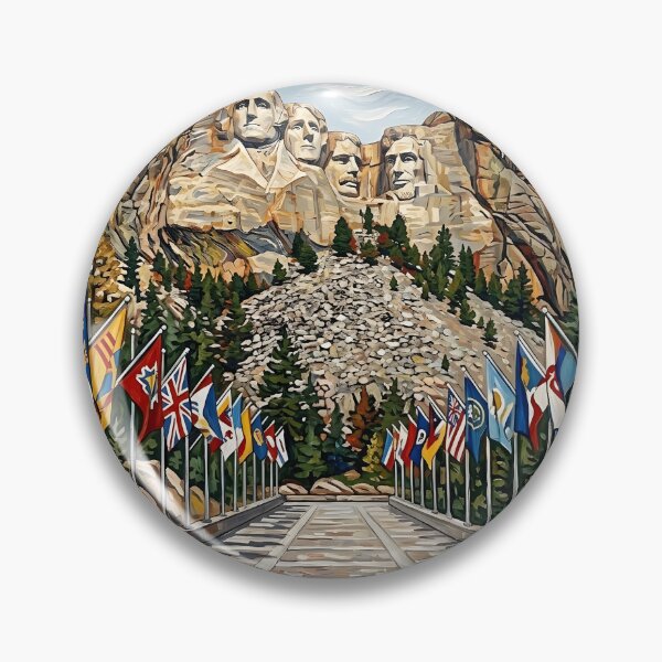 Item preview, Mount Rushmore Acrylic Print | South Dakota Travel Poster | American designed and sold by POSTERIOCREW.