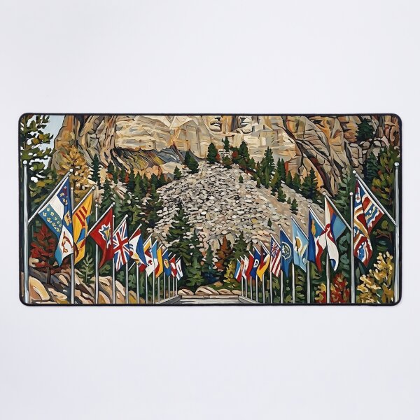 Item preview, Mount Rushmore Acrylic Print | South Dakota Travel Poster | American designed and sold by POSTERIOCREW.