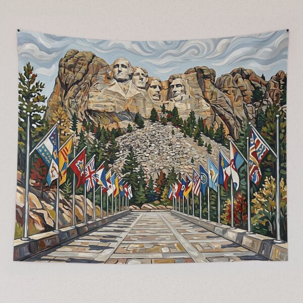 Item preview, Mount Rushmore Acrylic Print | South Dakota Travel Poster | American designed and sold by POSTERIOCREW.