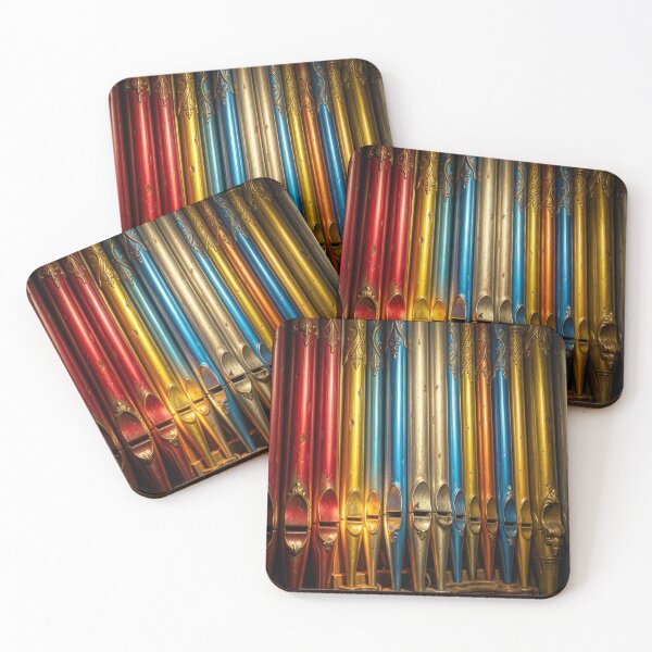 Item preview, Colorful Pipe Organ Vintage Metallic Musical Abstract designed and sold by pinkal.