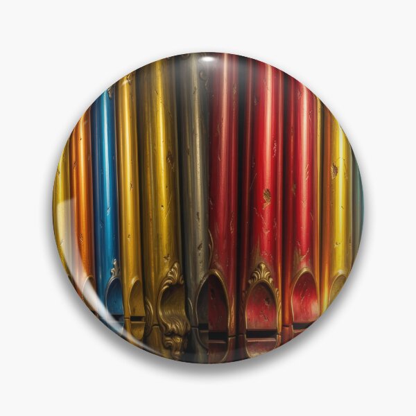 Item preview, Colorful Pipe Organ Vintage Metallic Musical Abstract designed and sold by pinkal.