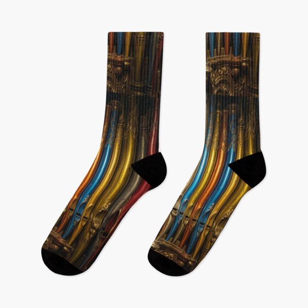 Item preview, Colorful Pipe Organ Vintage Metallic Musical Abstract designed and sold by pinkal.