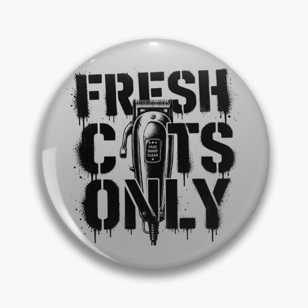 Item preview, Fresh Cuts Only Urban Barber Clipper Typography designed and sold by Barber MD Culture.
