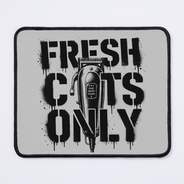 Item preview, Fresh Cuts Only Urban Barber Clipper Typography designed and sold by Barber MD Culture.