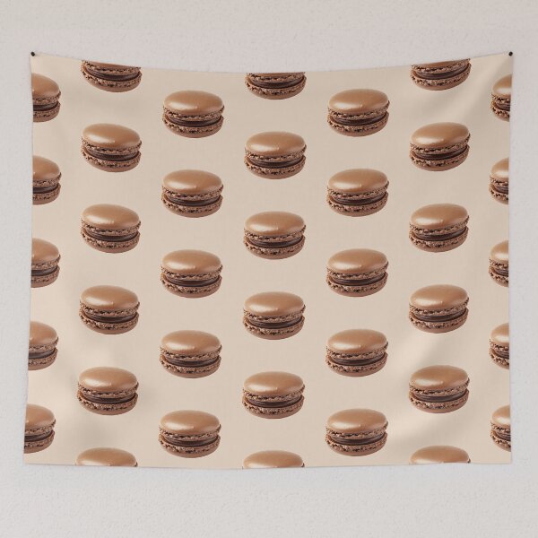 Item preview, Cozy Autumn Chocolate French Macaron designed and sold by jianina-alondra.