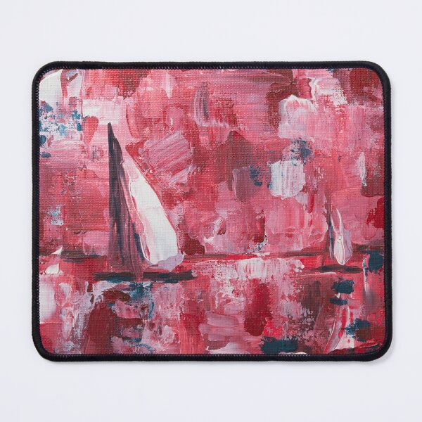 Item preview, Red Wind - Red Sailboat in Abstract Red Seascape designed and sold by V. Matthiesen.