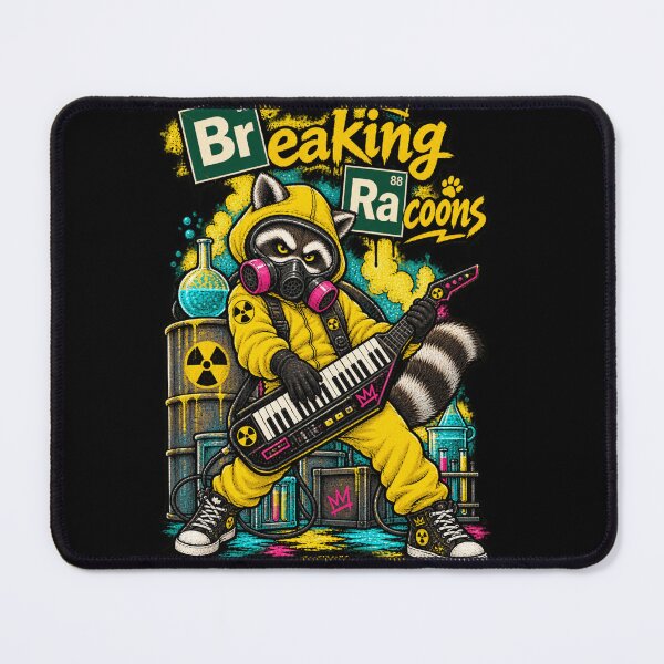 Item preview, Breaking Racoons - Toxic Raccoon Keytarist - Funny Lab Band Art designed and sold by BRTHRCNK01.