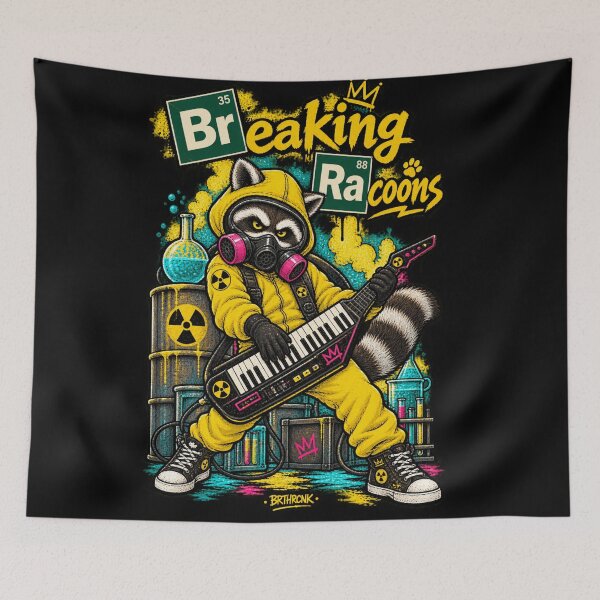 Item preview, Breaking Racoons - Toxic Raccoon Keytarist - Funny Lab Band Art designed and sold by BRTHRCNK01.