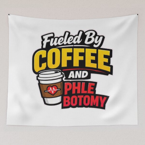 Item preview, Fueled By Coffee And Phlebotomy Funny Medical designed and sold by Timeless Junction.