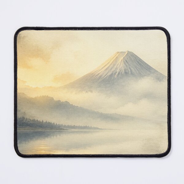 Item preview, Mount Fuji Wall Art Poster | Hidden Fuji in Morning Mist, Japandi Zen Landscape Print designed and sold by LuminaKage.