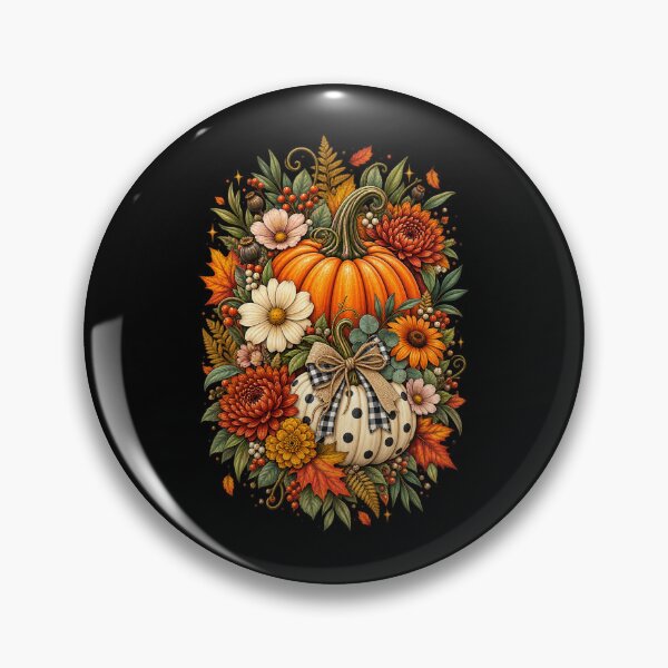 Item preview, Vintage Polka Dot Pumpkin Bouquet designed and sold by Lombardino.