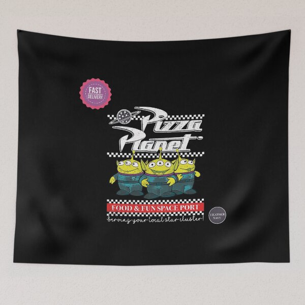 Item preview, Retro Alien Space Pizza designed and sold by JasonRoge96759.