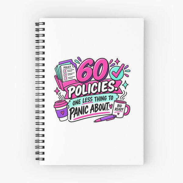 Item preview, 60 Policies. One Less Thing to Panic About. | Bid Ready Policy Kit™ designed and sold by winningbiz.
