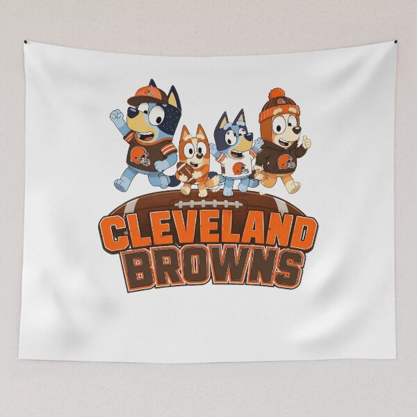 Item preview, Bluey Family Clevelandd Browns NFL Football designed and sold by visionnen.