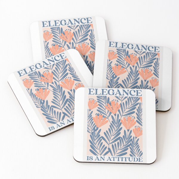 Item preview, Elegance Is An Attitude - Botanical Poster Art designed and sold by chatzous.
