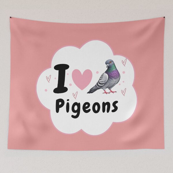 Item preview, I Love Pigeons - Bubble designed and sold by AnimalVibes.
