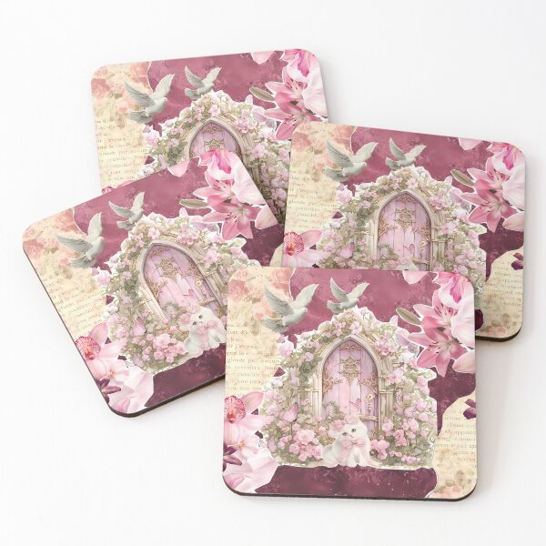 Item preview, Whimsical Pink Dreamscape Collage designed and sold by SnowyLines.