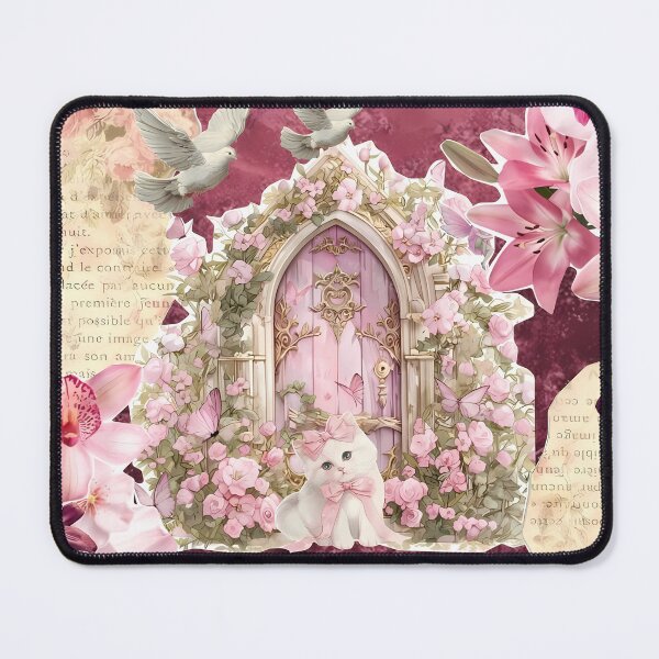 Item preview, Whimsical Pink Dreamscape Collage designed and sold by SnowyLines.