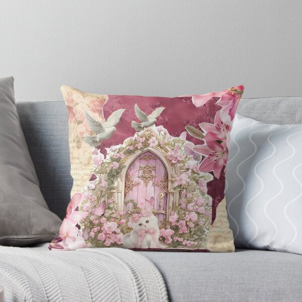 Item preview, Whimsical Pink Dreamscape Collage designed and sold by SnowyLines.