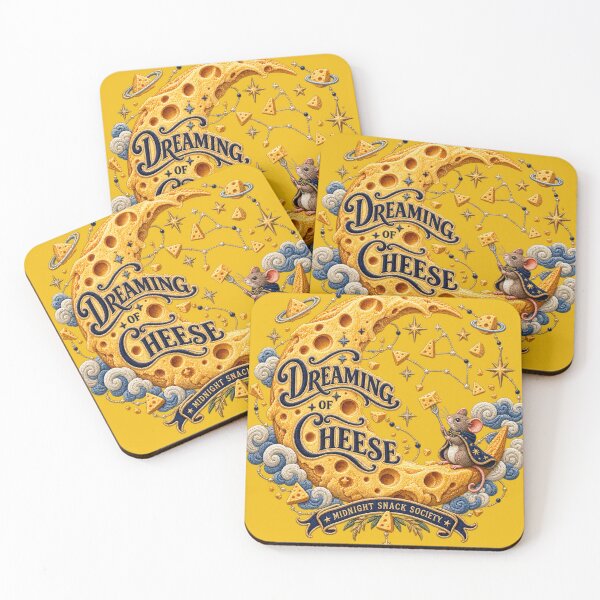 Item preview, Cheese Lover Gift – Dreaming of Cheese Celestial Mouse Embroidery designed and sold by Emoji Emblems.