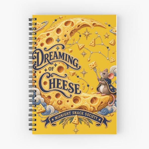 Item preview, Cheese Lover Gift – Dreaming of Cheese Celestial Mouse Embroidery designed and sold by Emoji Emblems.