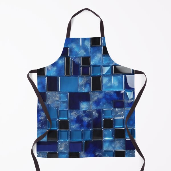 Item preview, Shimmering Blue Glass Mosaic with Layered Crystal Details. designed and sold by MissYouONLY.