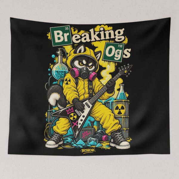 Item preview, Breaking Ogs - Toxic Dog Guitarist - Funny Husky Rock Band Art designed and sold by BRTHRCNK01.