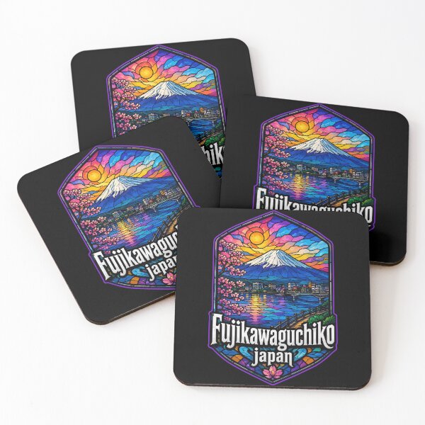Item preview, Fujikawaguchiko Mount Fuji Japan Travel Stained Glass Art designed and sold by TomFrontierArt.