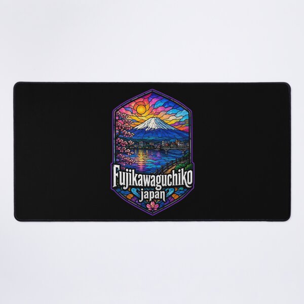 Item preview, Fujikawaguchiko Mount Fuji Japan Travel Stained Glass Art designed and sold by TomFrontierArt.
