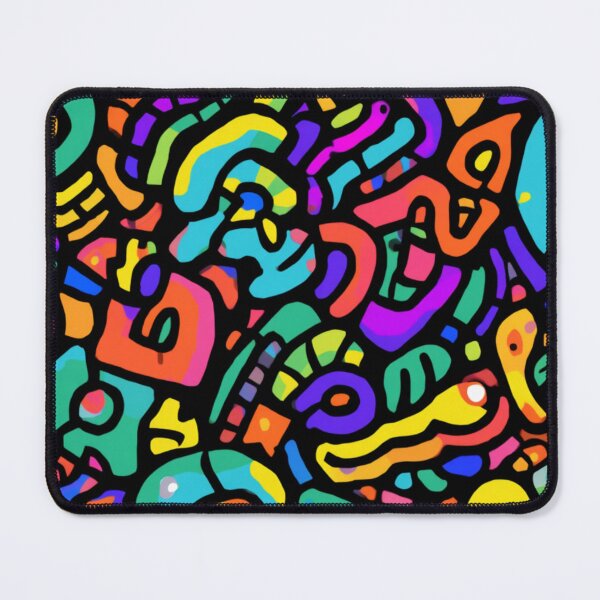Item preview, Colourful Abstract Doodle Maximalist Funky Pattern designed and sold by My Gluten Free Life UK.